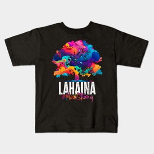 Pray For Lahaina Maui Hawaii Old Banyan Tree Kids T-Shirt